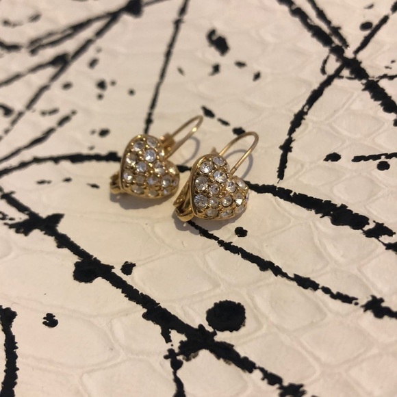 Swarovski Jewelry - Swarovski Pave Goldtone Earrings